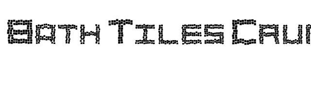 Bath Tiles Crumble font preview