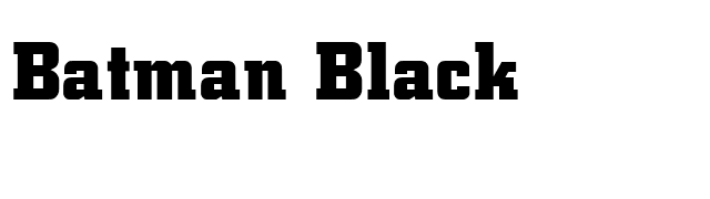 Batman Black font preview