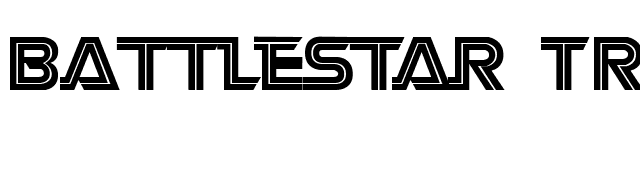 Battlestar TR font preview