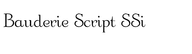 Bauderie Script SSi font preview