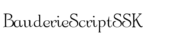 BauderieScriptSSK font preview