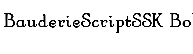 BauderieScriptSSK Bold font preview