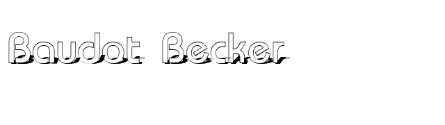 Baudot Becker font preview