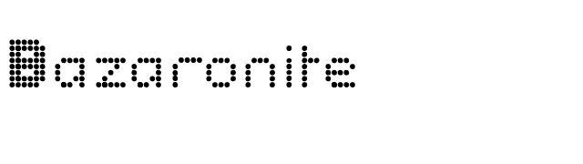 Bazaronite font preview