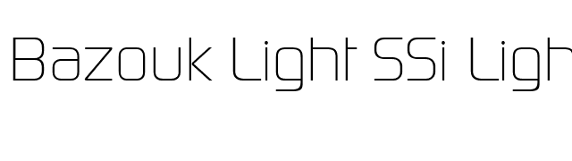 Bazouk Light SSi Light font preview