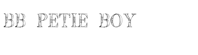 BB Petie Boy font preview