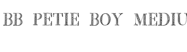 BB Petie Boy Medium font preview