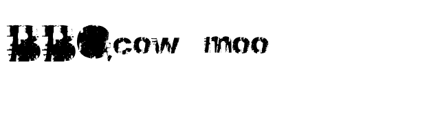 BBQcow moo font preview