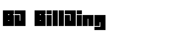 BD BillDing font preview