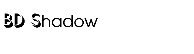 BD Shadow font preview