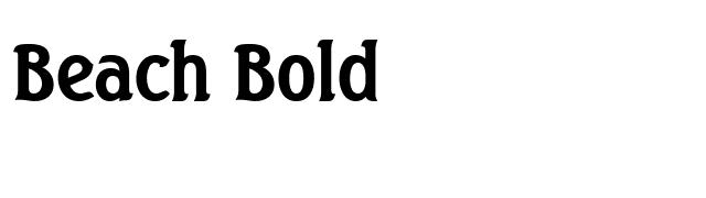 Beach Bold font preview