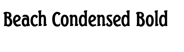 Beach Condensed Bold font preview