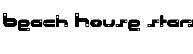 Beach House stars font preview