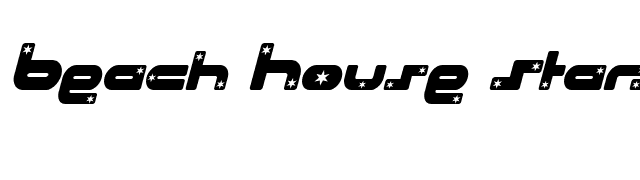 Beach House Stars Italic font preview