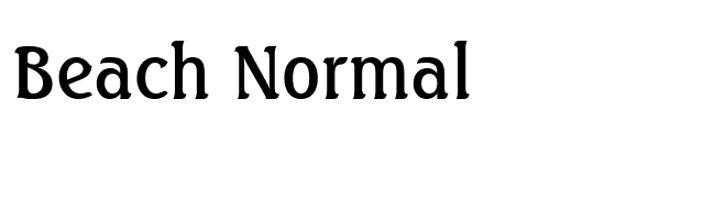 Beach Normal font preview