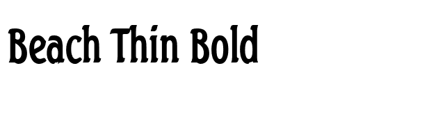 Beach Thin Bold font preview