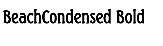 BeachCondensed Bold font preview