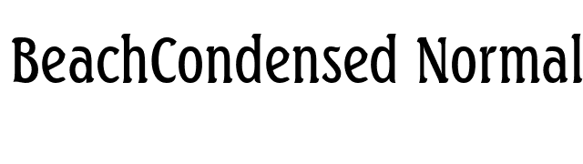 BeachCondensed Normal font preview