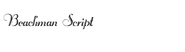 Beachman Script font preview