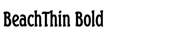 BeachThin Bold font preview