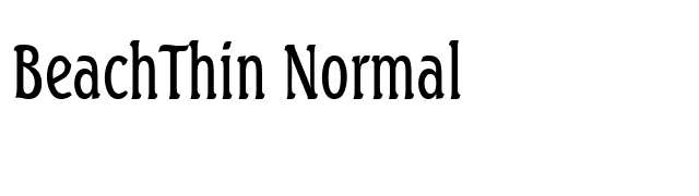 BeachThin Normal font preview