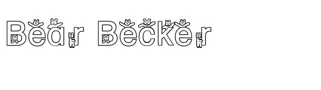 Bear Becker font preview