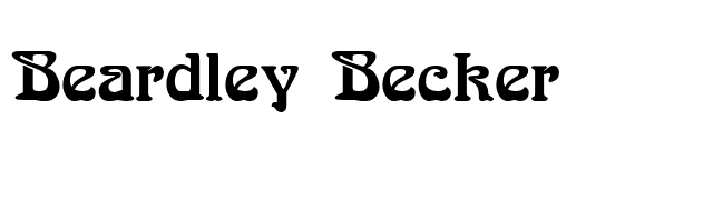 Beardley Becker font preview