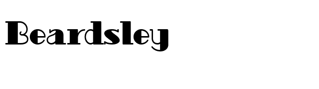 Beardsley font preview