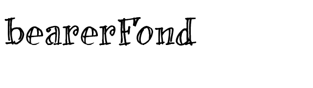 bearerFond font preview