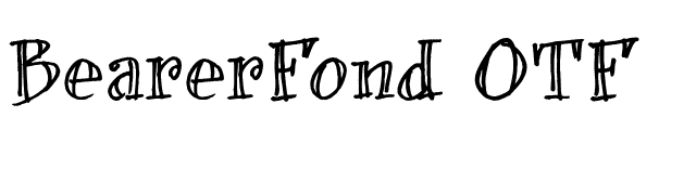 BearerFond OTF font preview