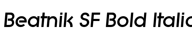 Beatnik SF Bold Italic font preview