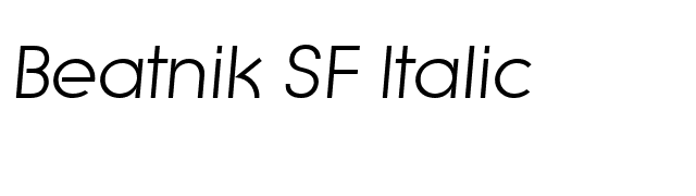 Beatnik SF Italic font preview