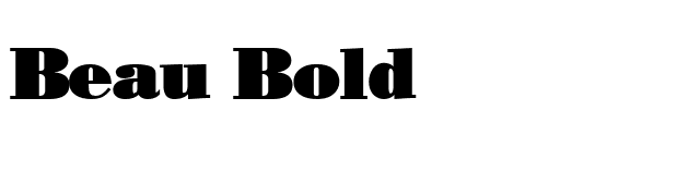 Beau Bold font preview