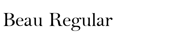 Beau Regular font preview