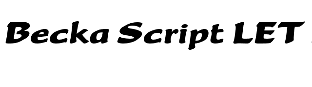 Becka Script LET Plain1.0 font preview