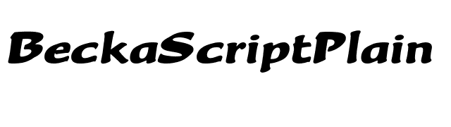 BeckaScriptPlain font preview