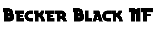 Becker Black NF font preview