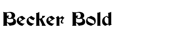 Becker Bold font preview