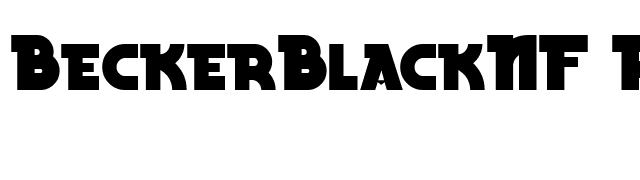 BeckerBlackNF Regular font preview