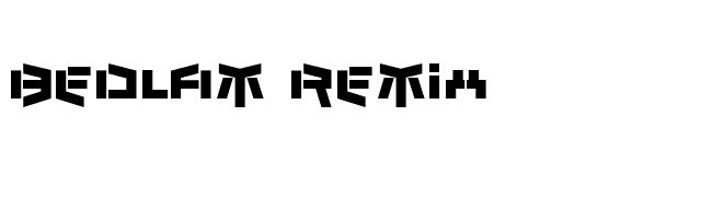 Bedlam Remix font preview