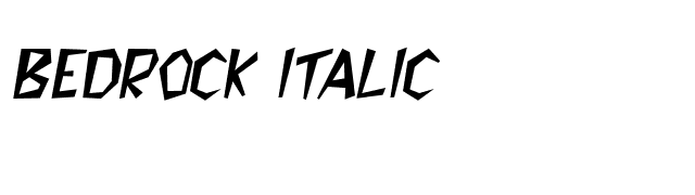 Bedrock Italic font preview