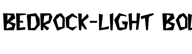 Bedrock-Light Bold font preview