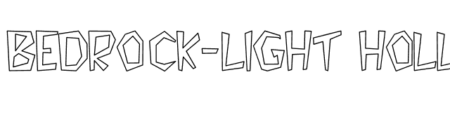 Bedrock-Light Hollow font preview