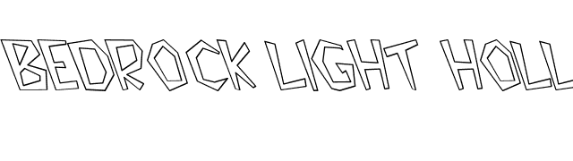 Bedrock Light Hollow Lefty font preview