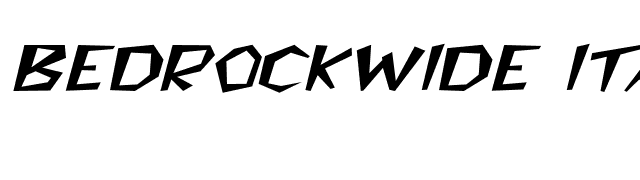 BedrockWide Italic font preview