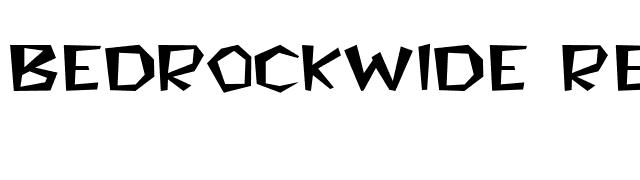 BedrockWide Regular font preview