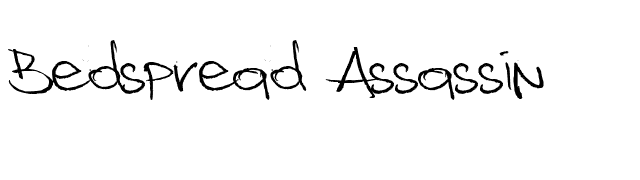 Bedspread Assassin font preview