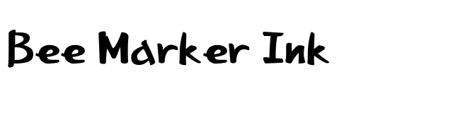 Bee Marker Ink font preview