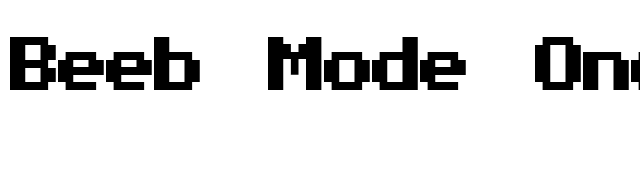 Beeb Mode One font preview