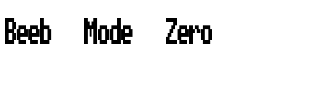 Beeb Mode Zero font preview